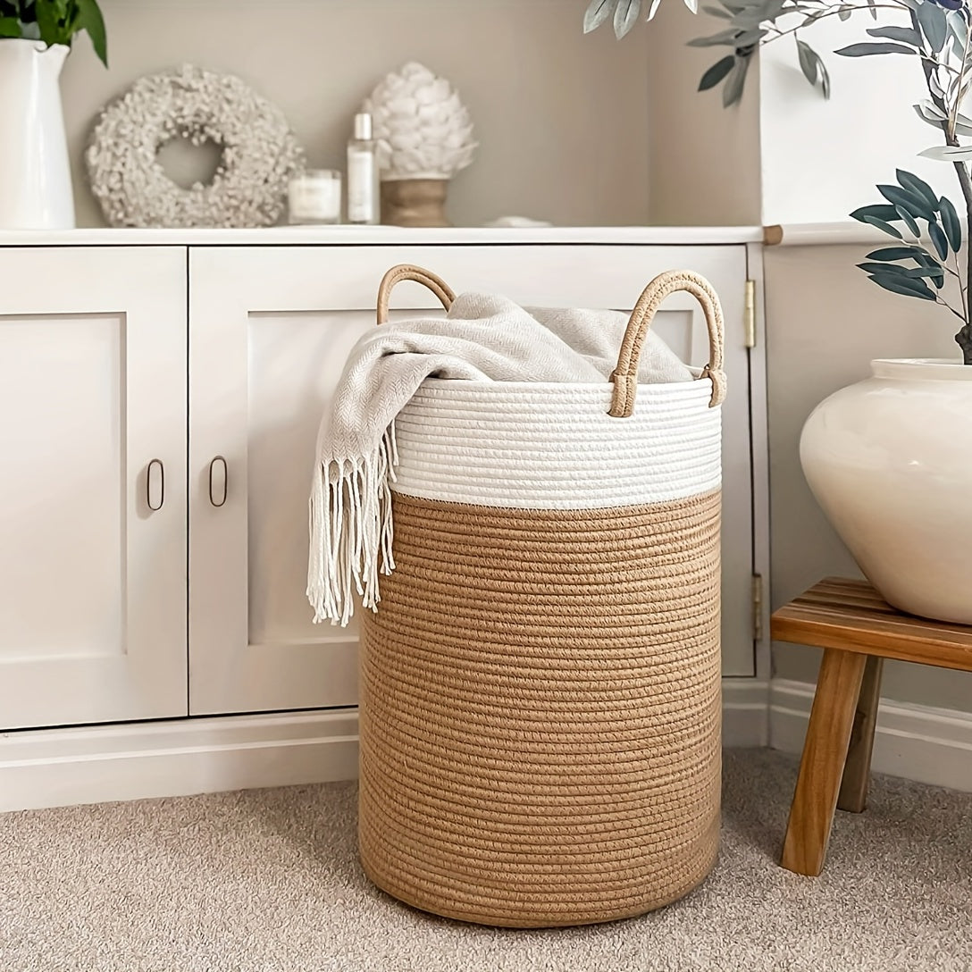 Large Cotton Rope Laundry Basket