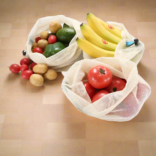 Organic Cotton Mesh Produce Bags Set