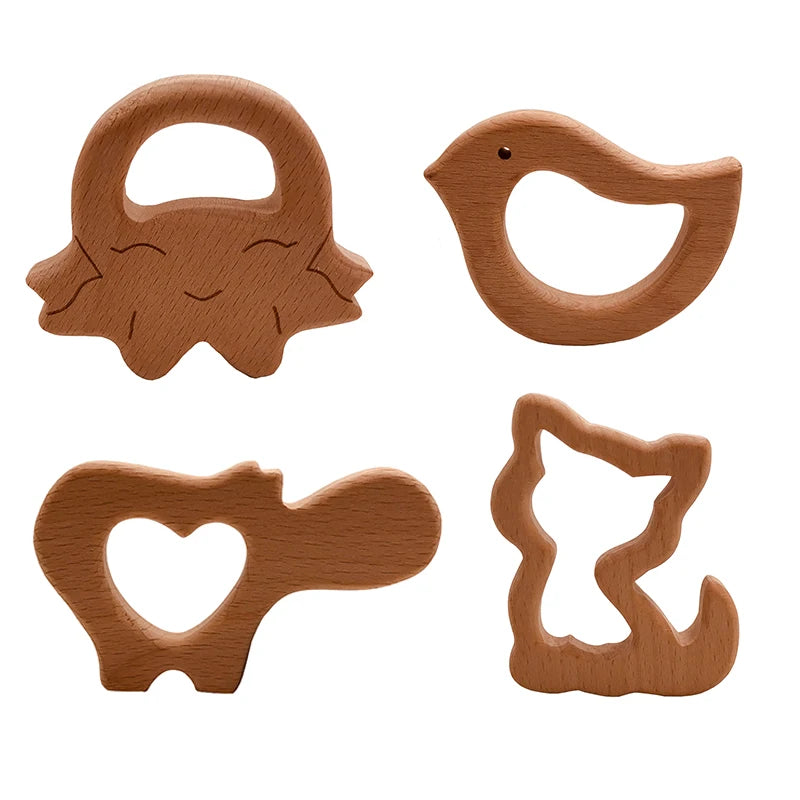 Organic Baby Wooden Teether Set