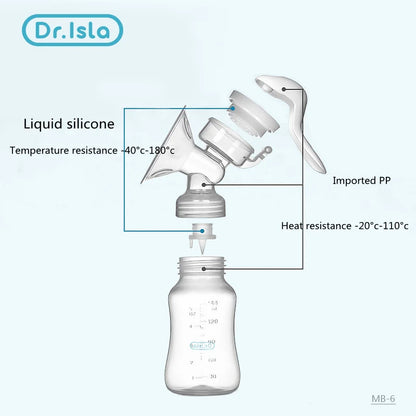 Dr. Isla Breast Pump - Manual Suction Milk Pump