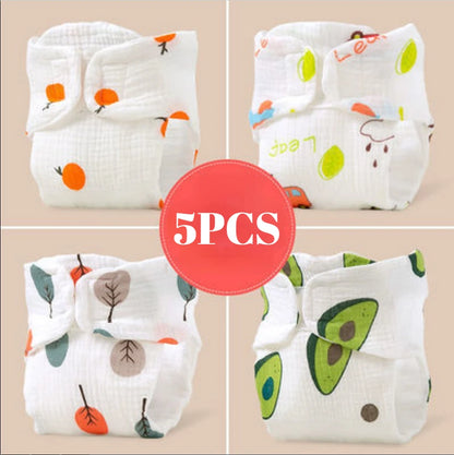 All In One Baby Cloth Nappy/Diaper Set (5pcs)