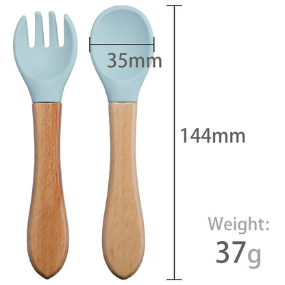 Baby Silicone Fork & Spoon Set