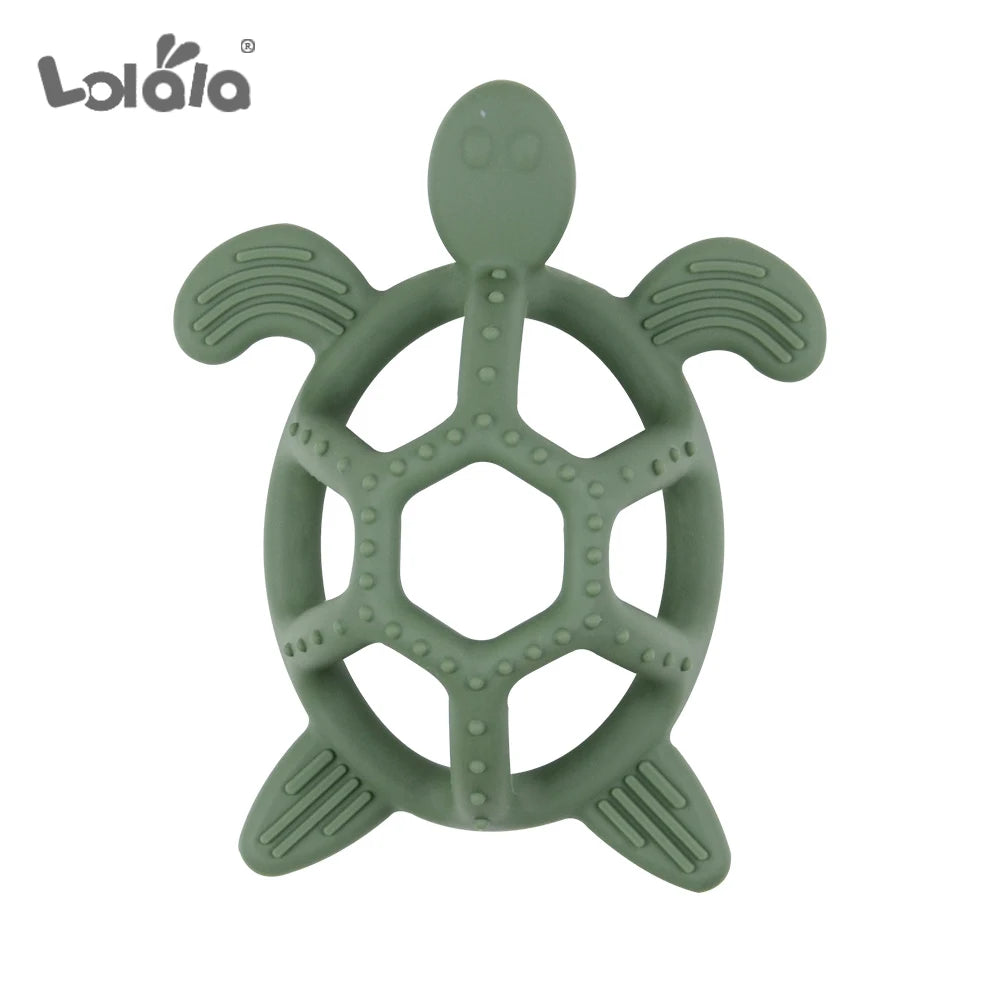 Cartoon Turtle Silicone Teether for Babies