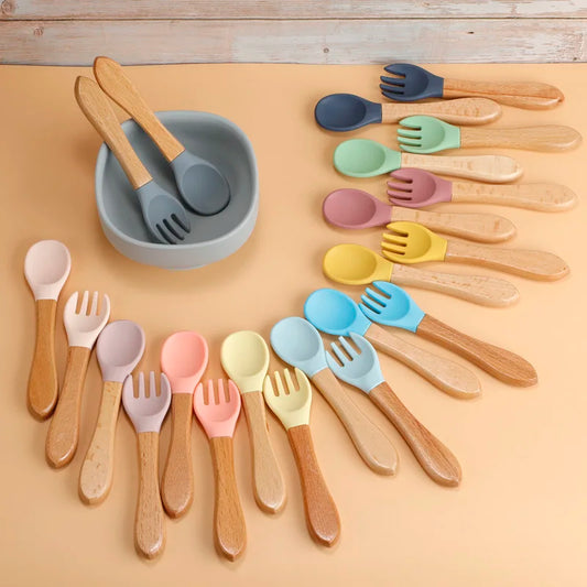 Baby Silicone Fork & Spoon Set