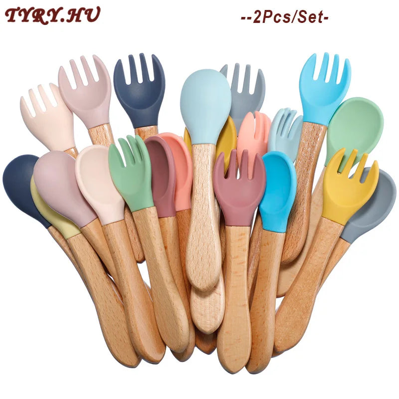 Baby Silicone Fork & Spoon Set