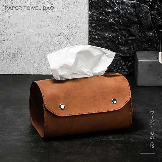 Retro Eco Friendly Leather Napkin Holder