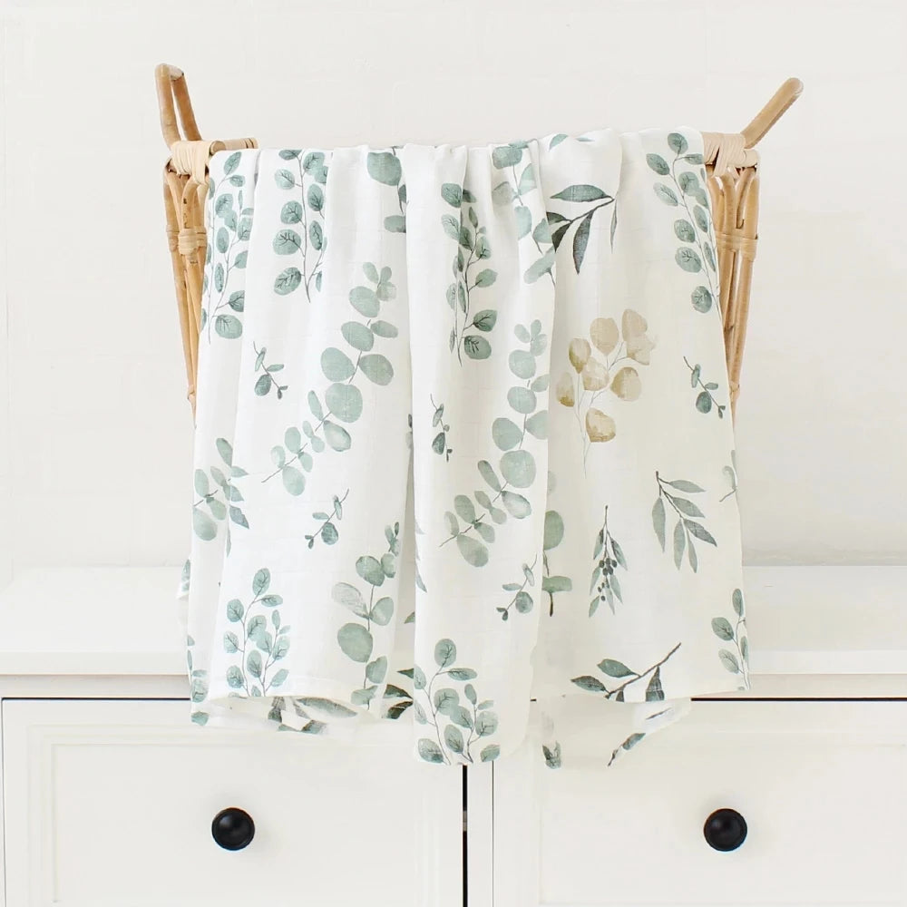 Newborn Bamboo Muslin Swaddle Blanket Set