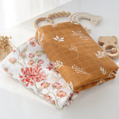 Newborn Bamboo Muslin Swaddle Blanket Set