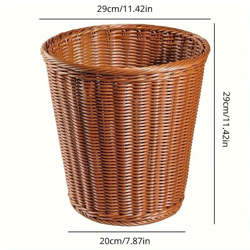 Bamboo Grass Weave Waste Basket