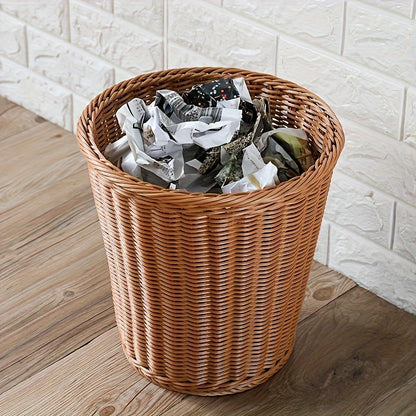 Bamboo Grass Weave Waste Basket